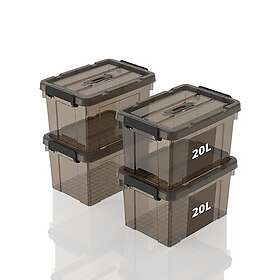 SpaceXpert Storage Box Plastic 20L 4-pack