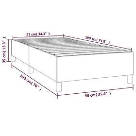 vidaXL Box Spring Bed Frame Enkel 120x200cm 3121215