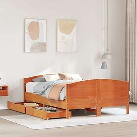 vidaXL Sängram utan madrass 135x190cm 3301799