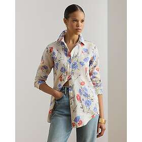 Ralph Lauren Relaxed Fit Blomstret Hørskjorte (Dame)