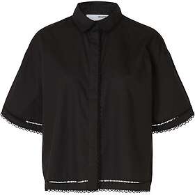 Selected Slfnovi SS Crochet Detail Skjorte (Dame)