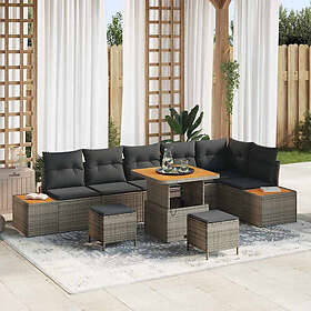 vidaXL Garden Sofa Set with Cushion 9 Pieces 3364883