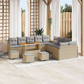 vidaXL Garden Sofa Set Height-Adjustable 14 Pieces 3362332