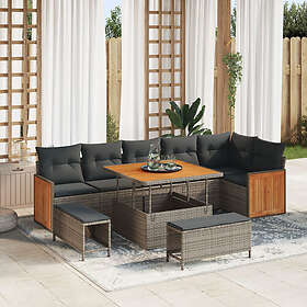 vidaXL Garden Sofa Set with Cushion 11 Pieces 3365268