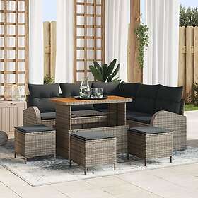 vidaXL Garden Sofa Set with Cushion 9 Pieces 3362403