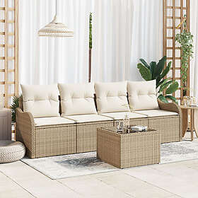 vidaXL Garden Sofa Set with Cushion with Storage 5 Pieces 3354240