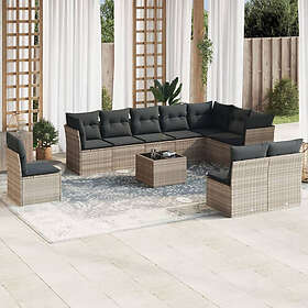 vidaXL Garden Sofa Set with Cushions 11 Pieces 3217812