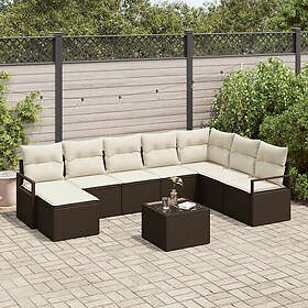vidaXL Sofasett med Pute 9 Deler 3355177