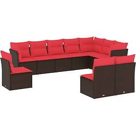 vidaXL Garden Sofa Set with Cushions 10 Pieces 3217804