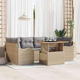 vidaXL Garden Sofa Set with Cushion 7 Pieces 3349412