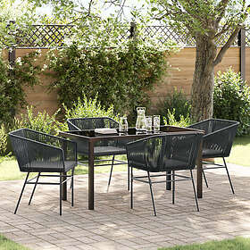 vidaXL Hage Spisegruppe med Pute 5 Deler 3380920