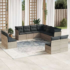 vidaXL Garden Sofa Set with Cushions 11 Pieces 3217822