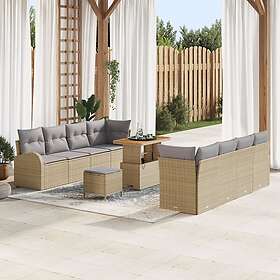 vidaXL Garden Sofa Set with Cushion 11 Pieces 3364322