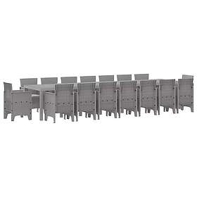 vidaXL Ensemble de Salle à Manger de Jardin avec Coussins 17 Pièces 3378669