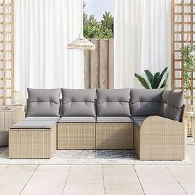 vidaXL Soffgrupp med dyna 6 Delar 3354779