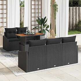 vidaXL Hage Sofasett med Oppbevaring 6 Deler 3358515