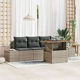 vidaXL Garden Dining Set with Cushion 5 Pieces 3349894