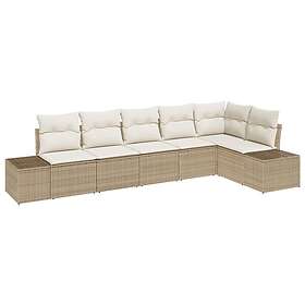 vidaXL Hage Sofasett med Oppbevaring 6 Deler 3355750