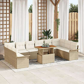 vidaXL Garden Sofa Set with Cushion 11 Pieces 3349385
