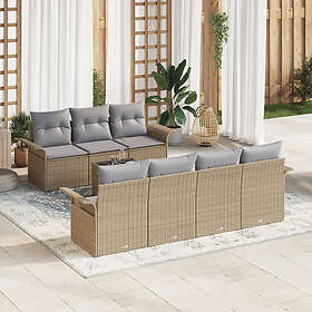 vidaXL Garden soffgrupp med dynor 8 Delar 3353939