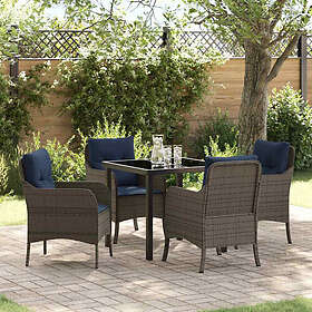 vidaXL Garden Dining Set with Cushion 5 Pieces 3380191