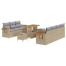 vidaXL Garden Sofa Set with Cushion 10 Pieces 3363142
