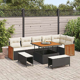 vidaXL Garden Sofa Set with Cushion 9 Pieces 3363315