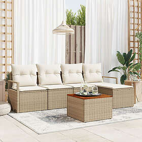 vidaXL Garden Sofa Set with Storage Pieces 6 Pieces 3356363