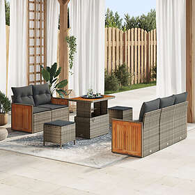 vidaXL Garden Sofa Set with Cushion 10 Pieces 3365203