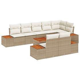 vidaXL Garden Sofa Set with Cushion 9 Pieces 3348117