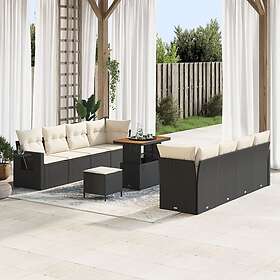 vidaXL Garden Sofa Set with Cushion 11 Pieces 3363670