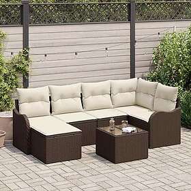 vidaXL Hage Sofasett med Pute 7 Deler 3354447