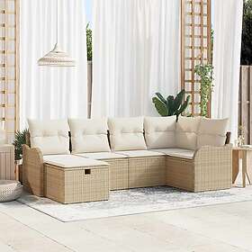 vidaXL Leone Garden Sofa Set with Cushion 6 Pieces 3360312