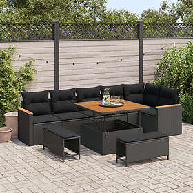 vidaXL Garden Sofa Set with Cushion 9 Pieces 3365004
