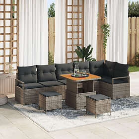 vidaXL Garden Sofa Set with Cushion 9 Pieces 3362543