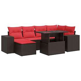 vidaXL Ensemble de Canapé de Jardin avec Coussins 9 Pièces 3326835