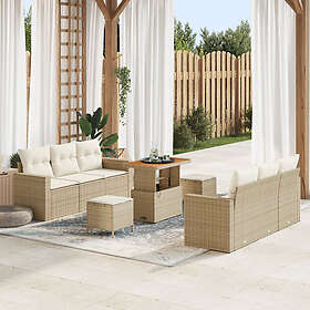 vidaXL Ensemble Canapé de Jardin Réglable en Hauteur 9 Pièces 3361571