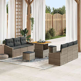 vidaXL Garden Sofa Set with Cushion 9 Pieces 3362608