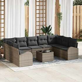 vidaXL Garden Sofa Set with Cushion 10 Pieces 3354878