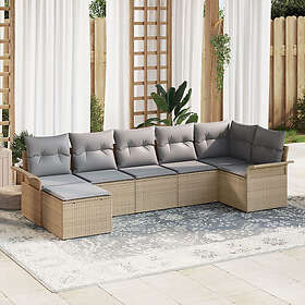 vidaXL Garden Sofa Set with Cushion 7 Pieces 3345450
