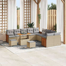 vidaXL Garden Sofa Set with Cushions 17 Pieces 3365317