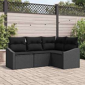 vidaXL Garden Sofa Set with Cushion 4 Pieces 3355372