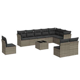 vidaXL Garden Sofa Set with Cushions 11 Pieces 3217810