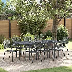 vidaXL Trädgårdsmatgrupp 9 Delar 3378836