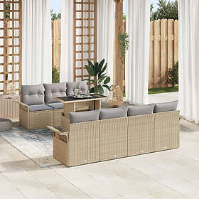 vidaXL Hage Sofasett med Puter 8 Deler 3356963
