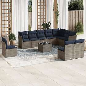 vidaXL Garden Sofa Set with Cushions 11 Pieces 3217811