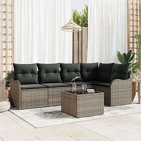vidaXL Garden Sofa Set with Cushion 6 Pieces 3345709