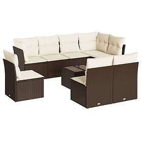 vidaXL Garden Sofa Set with Cushions 9 Pieces 3217773