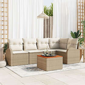 vidaXL Garden Sofa Set with Cushion 6 Pieces 3347582