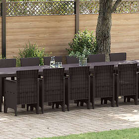 vidaXL Ensemble de Salle à Manger de Jardin avec Coussins 17 Pièces 3378658